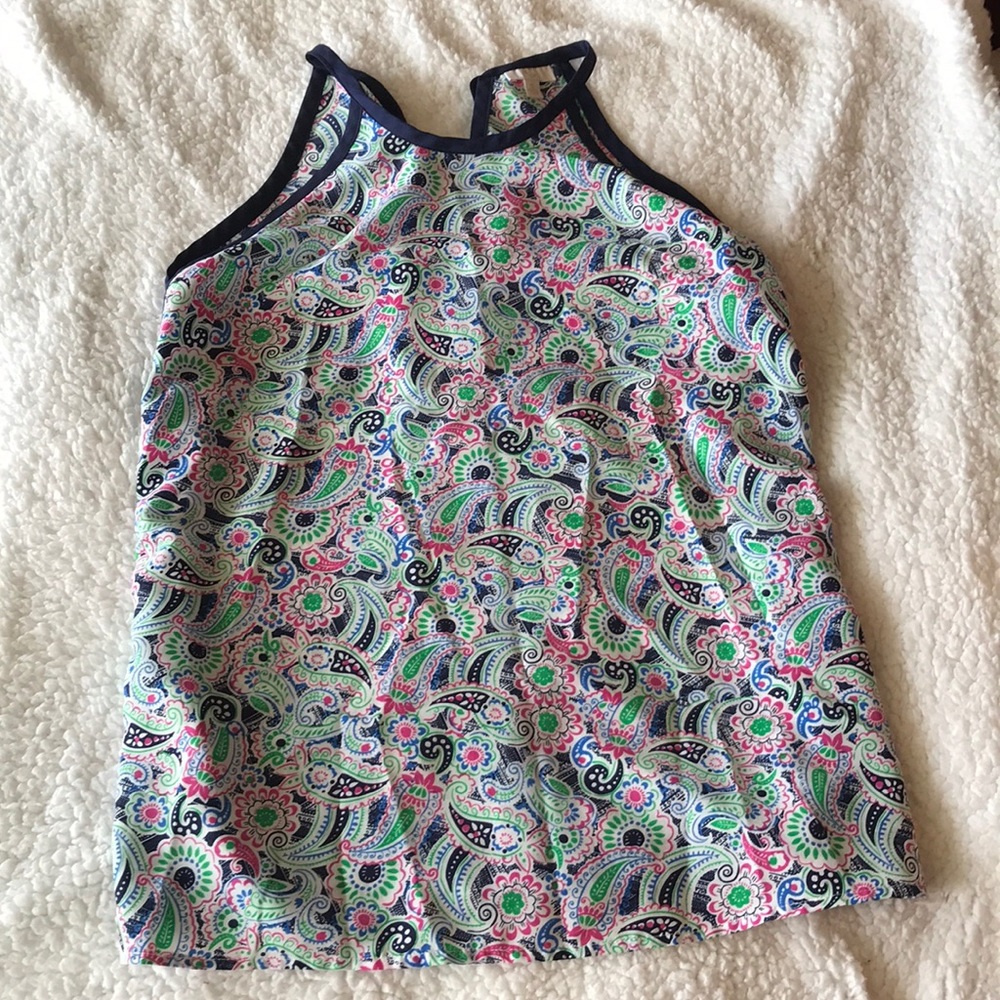 Flowy Paisley Print Halter Tank